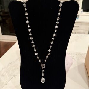 Elegant Silver Beaded Necklace